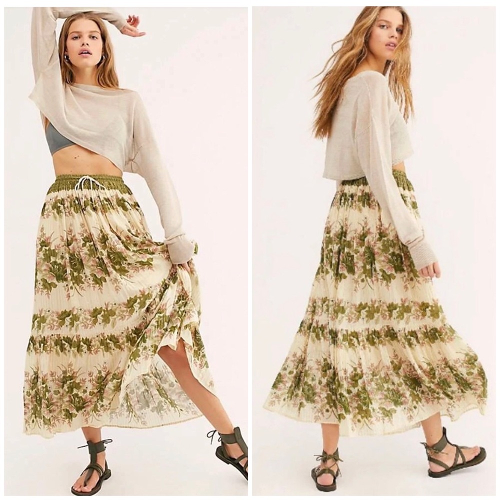Spell & The Gypsy X FP Olive Coco Lei Skirt M